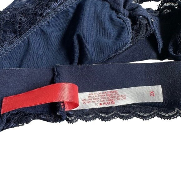 Splendies Navy Blue Lace Lacy Hipster 2X - Picture 3 of 5